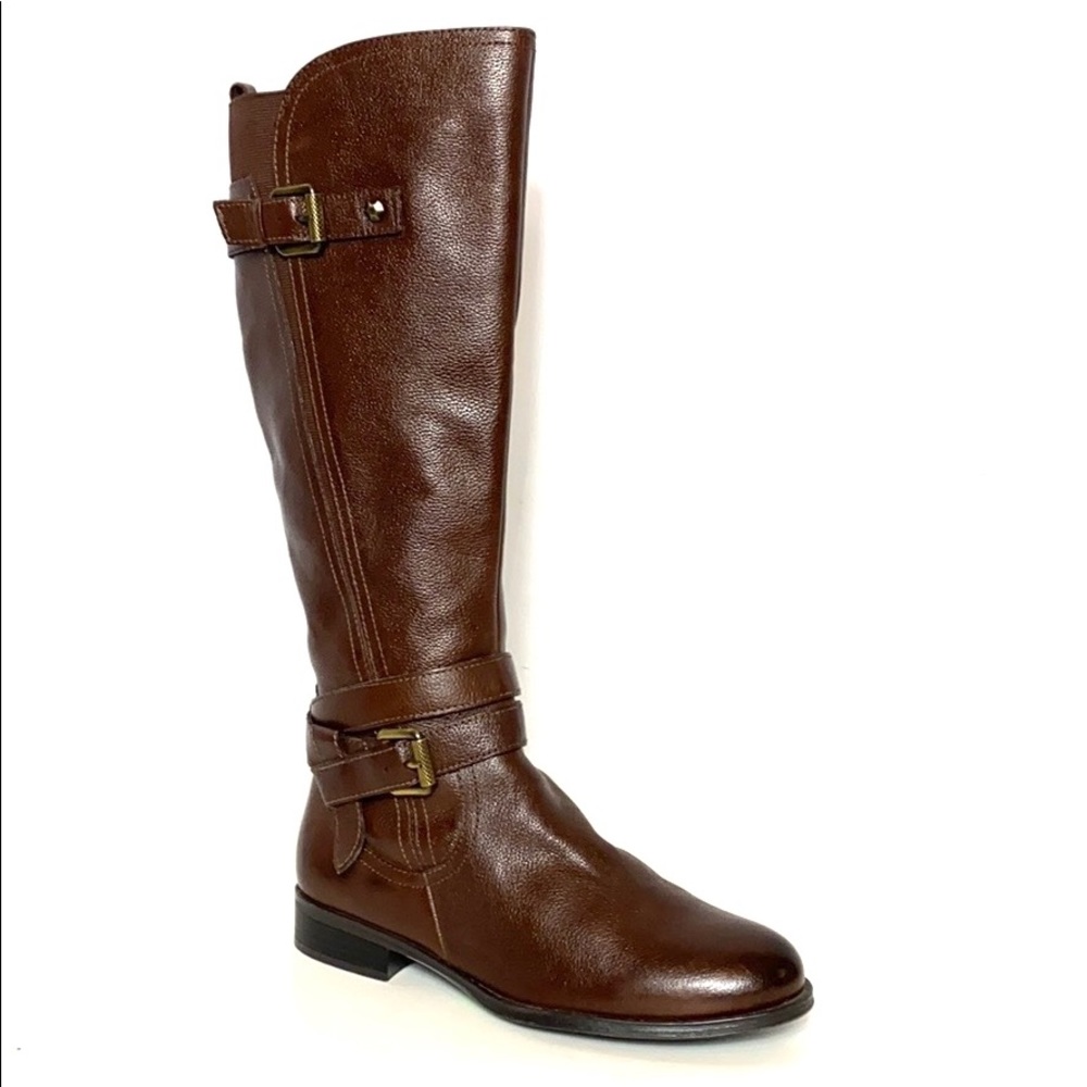 Naturalizer Brown Leather Tall Riding Boots 7.5